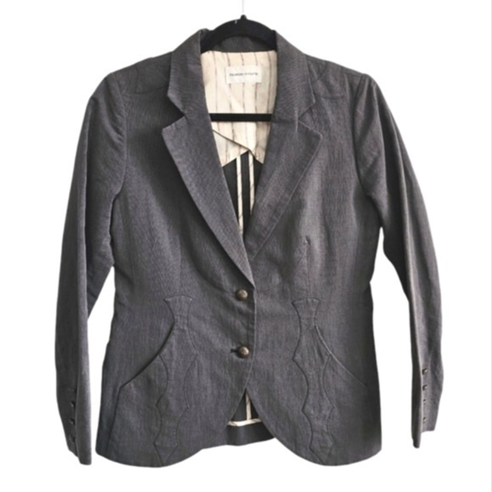 Tsumori Chisato Grey Tailored Western Blazer Size Small